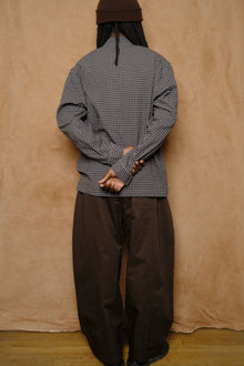siesta shirt in wool cotton mint gingham check