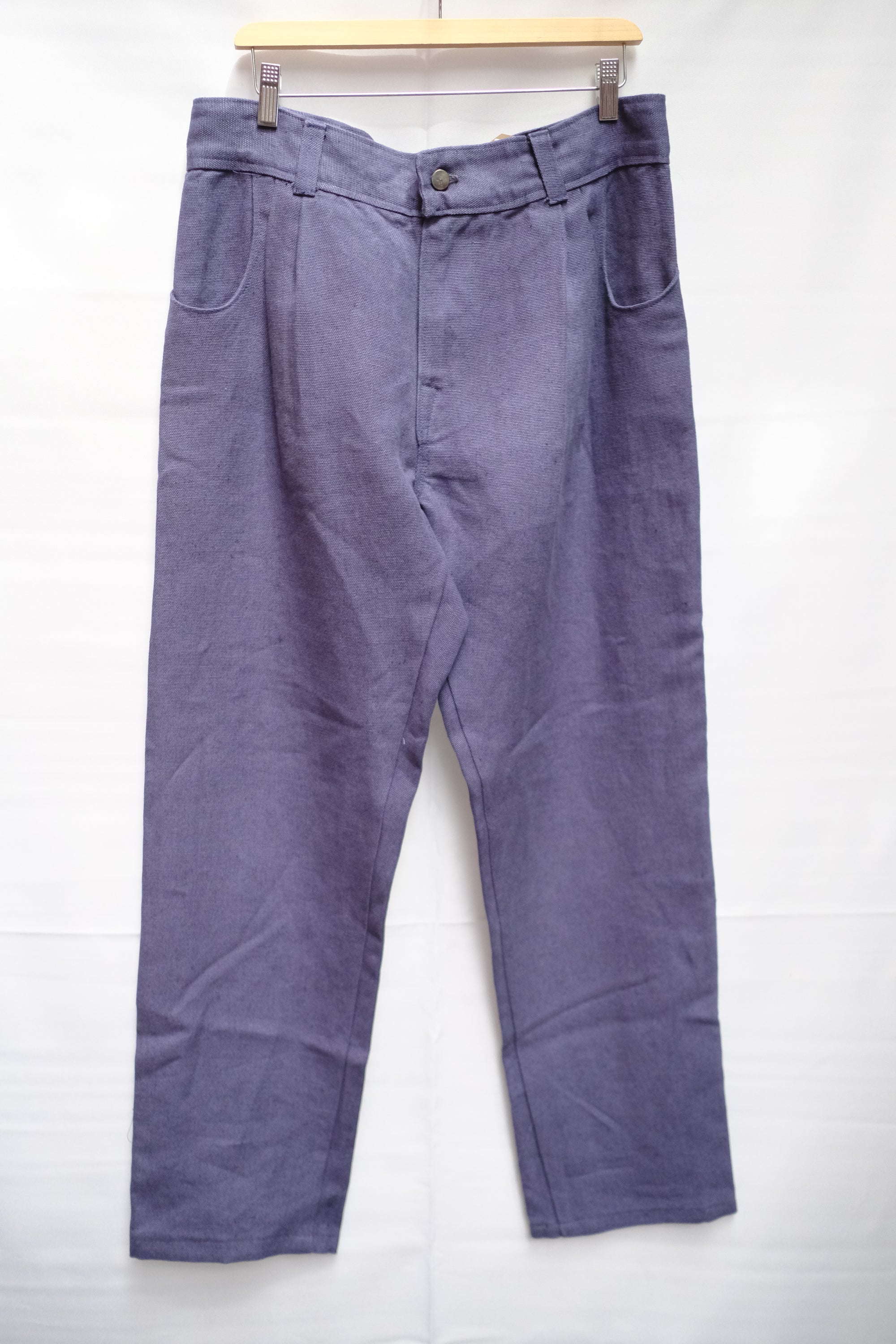 double pleated linen trouser in slate