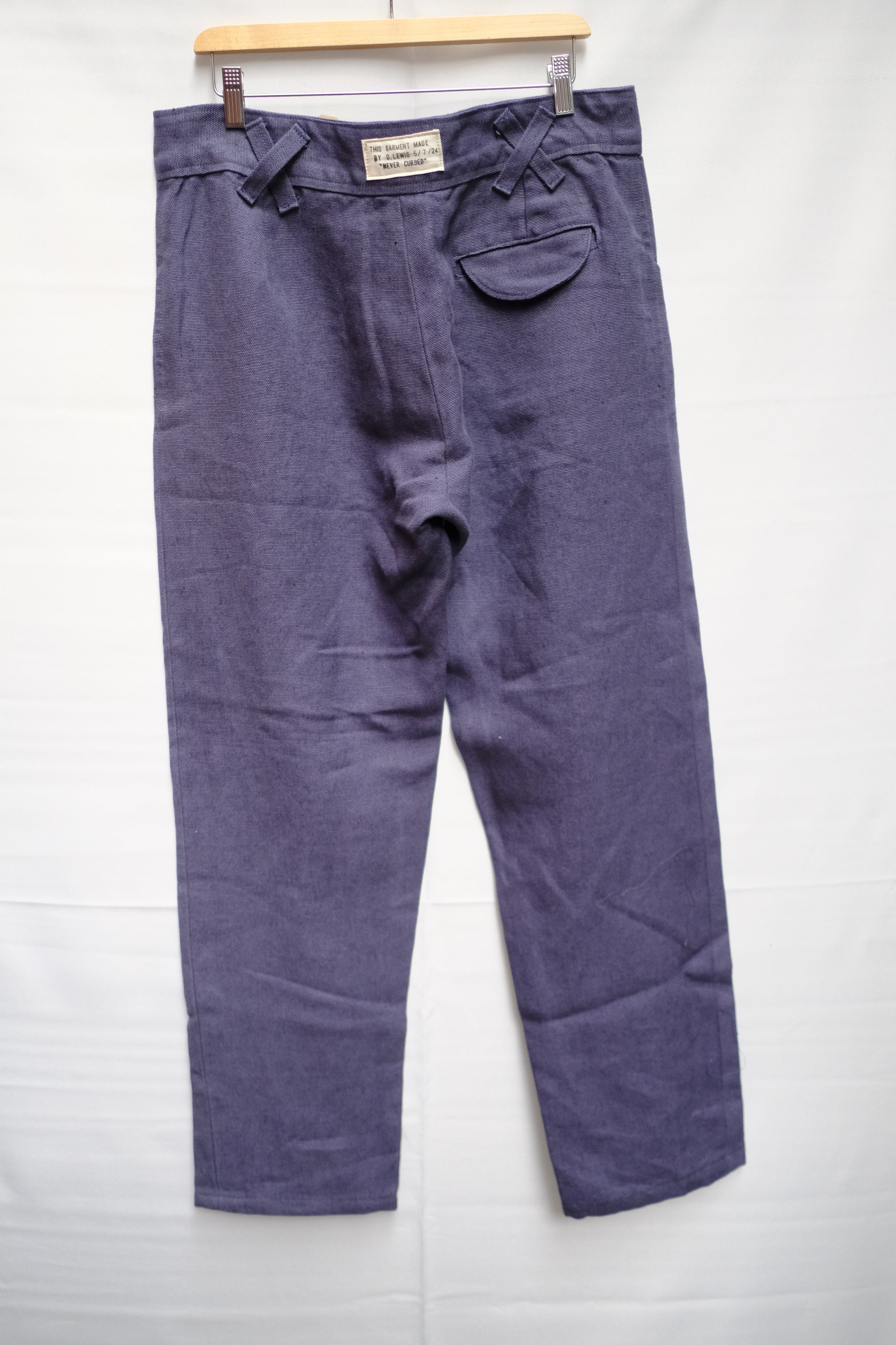 double pleated linen trouser in slate