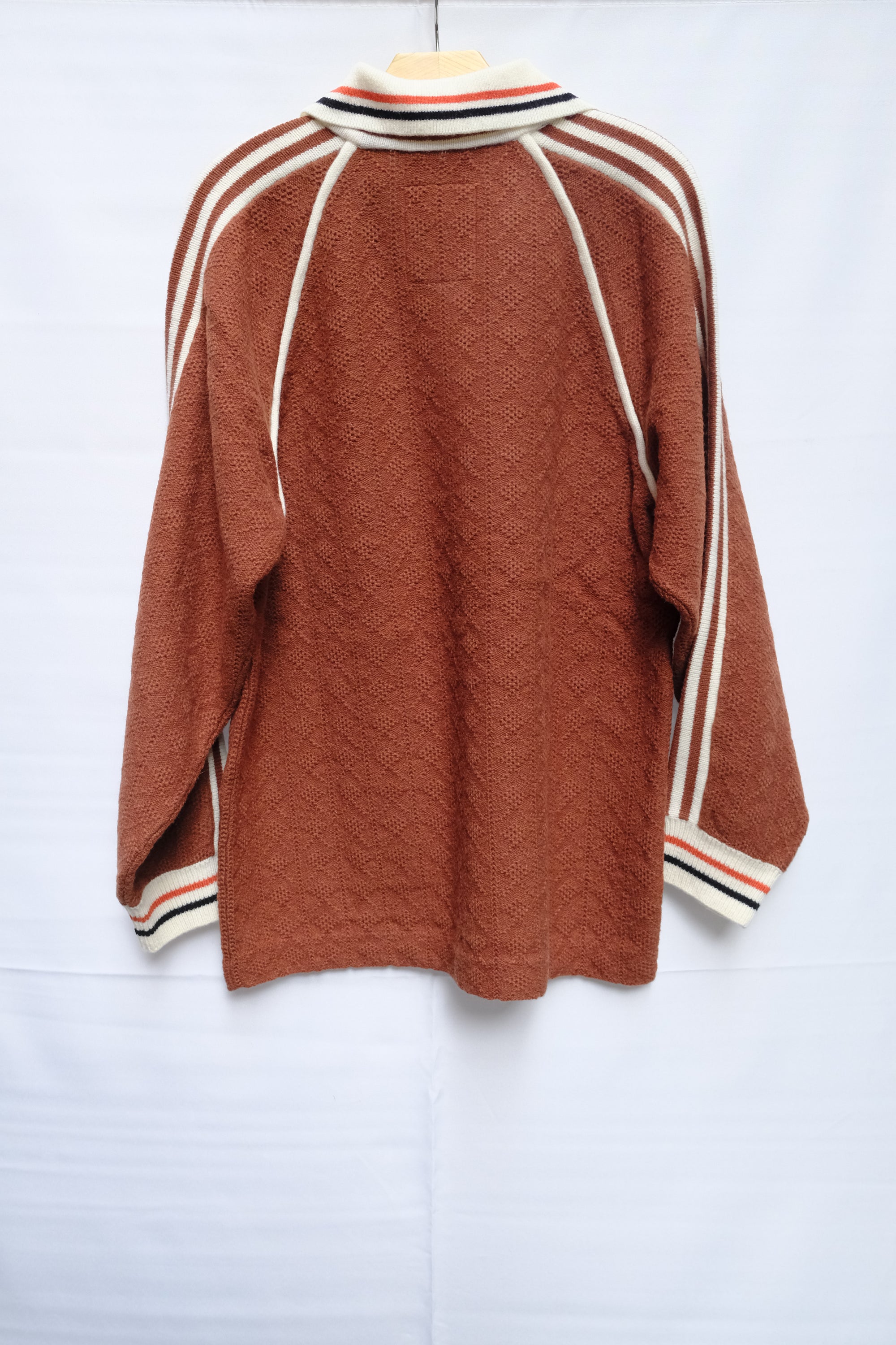 brown knit soccer jersey