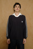 knitted goalie sweater in sumi black
