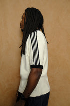 knitted training t-shirt in off white