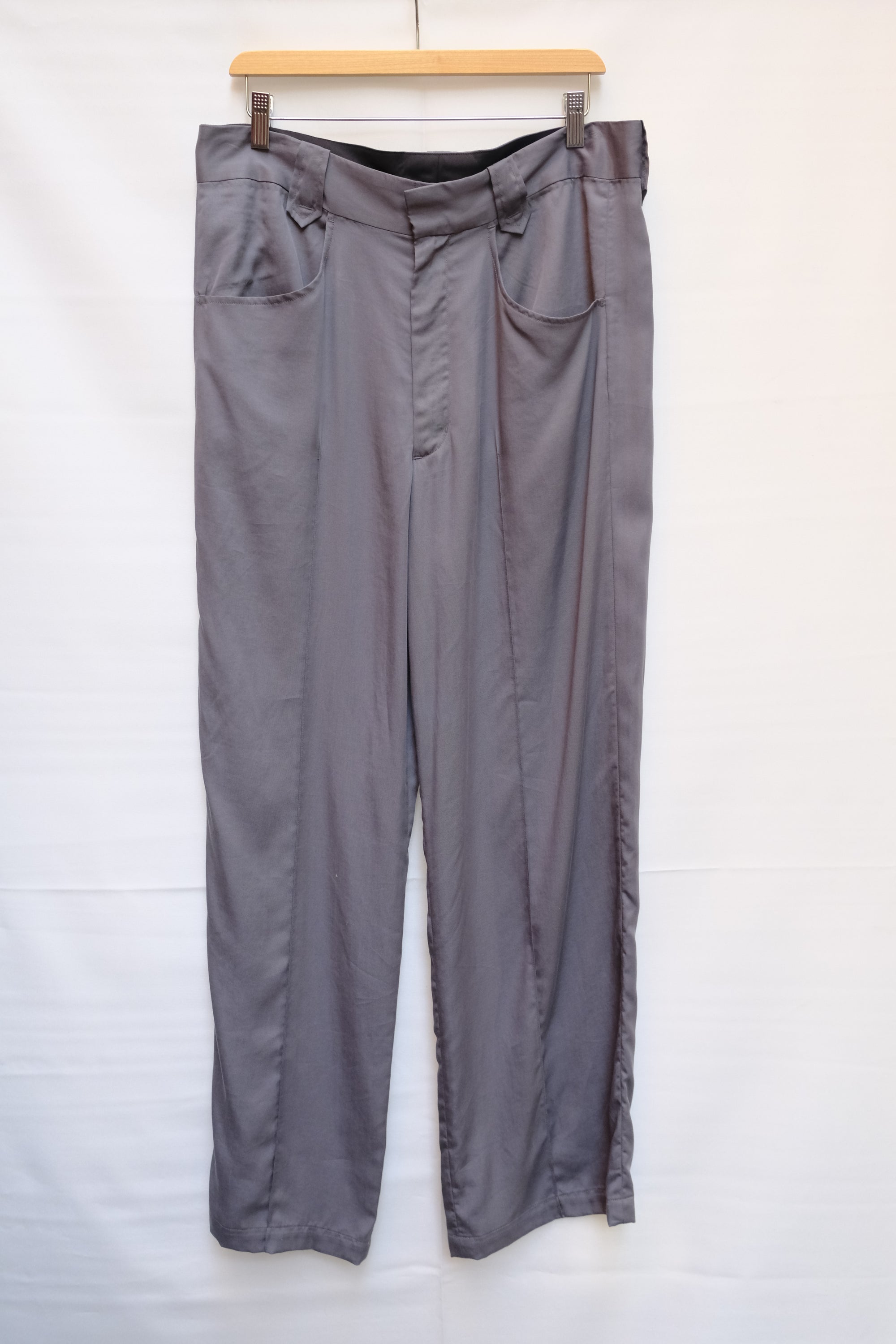 western pants in tencel charcoal