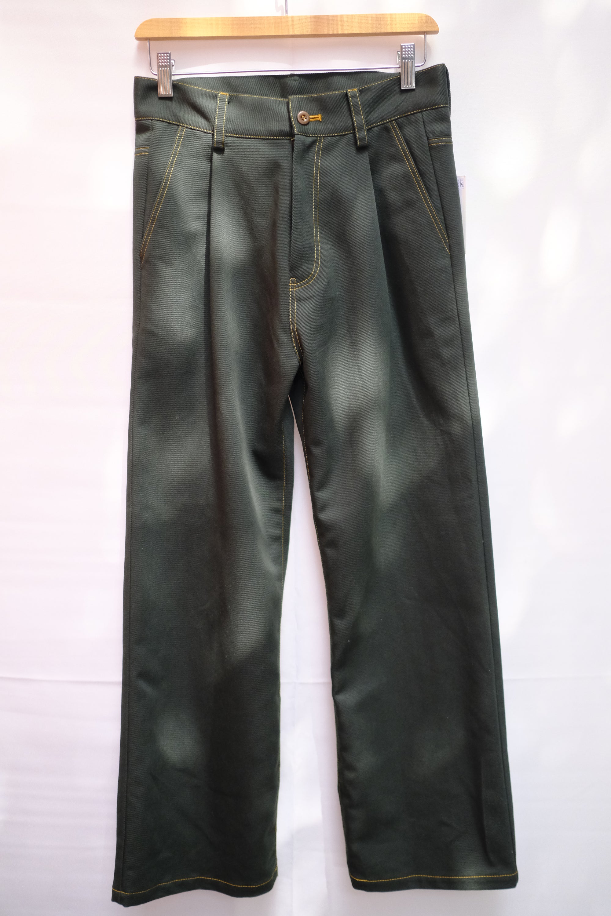 lovely straight trousers in dark green