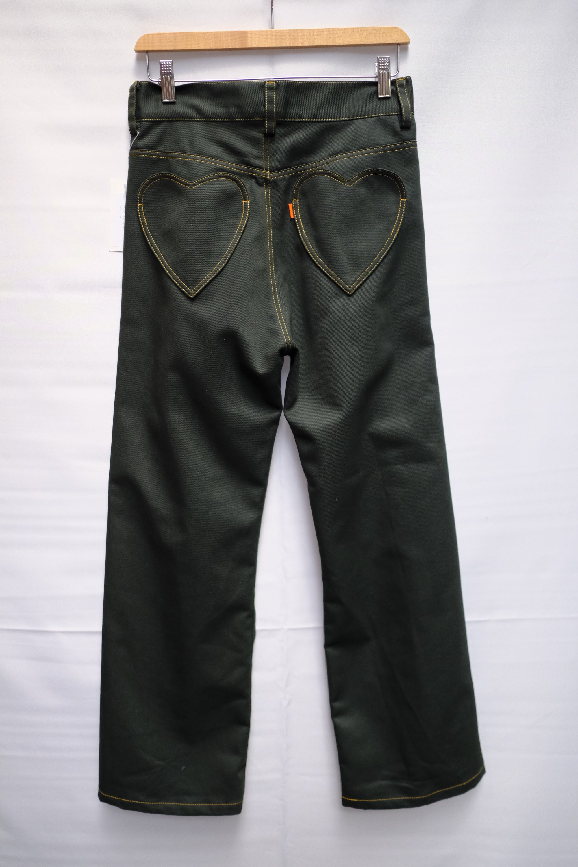 lovely straight trousers in dark green