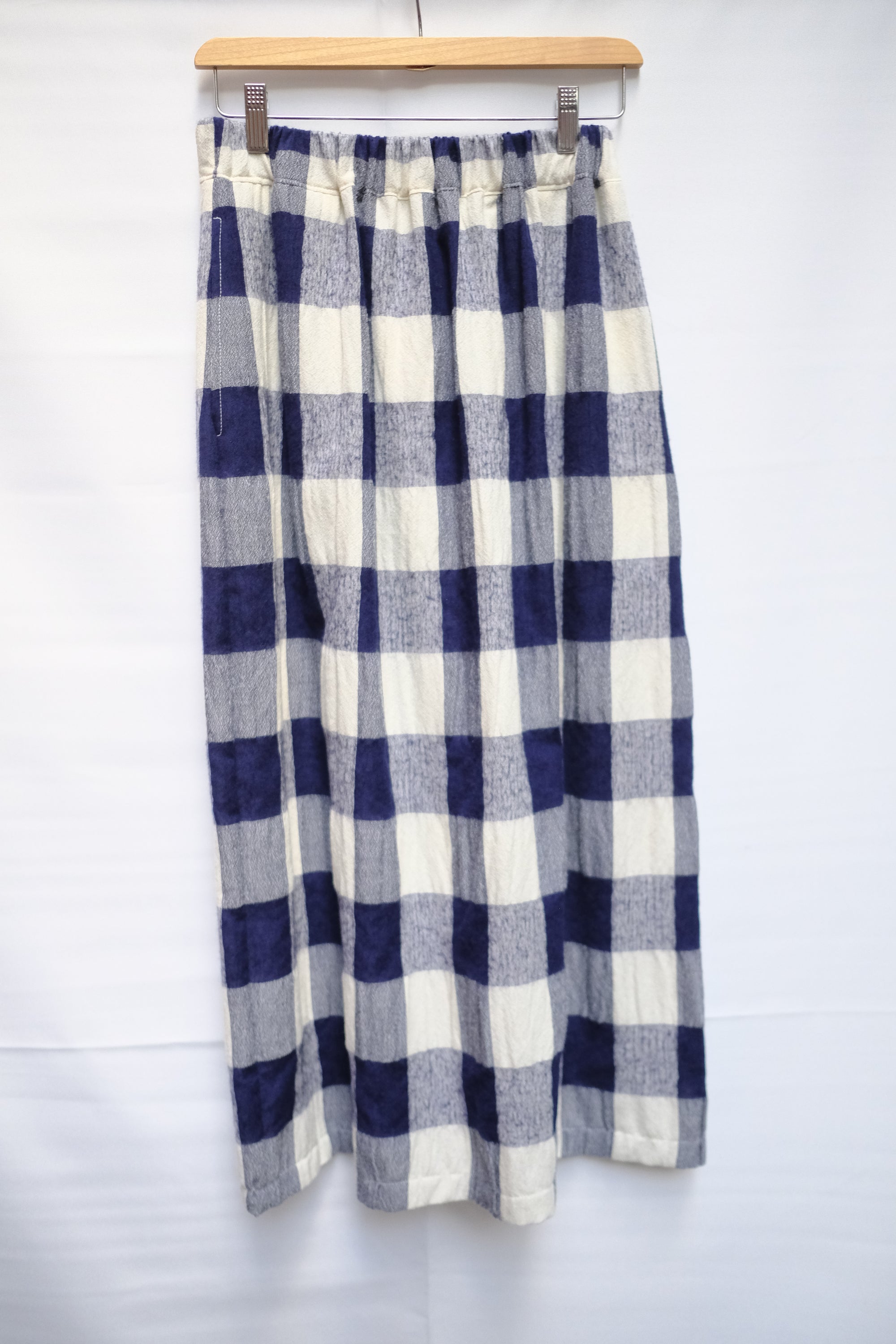 skirt - navy and white gingham plaid