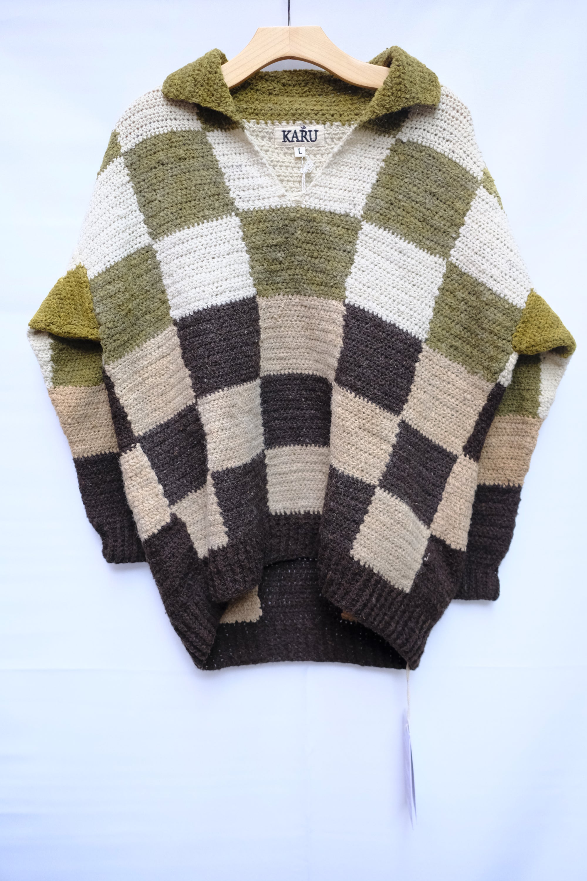 checkered rugby knit