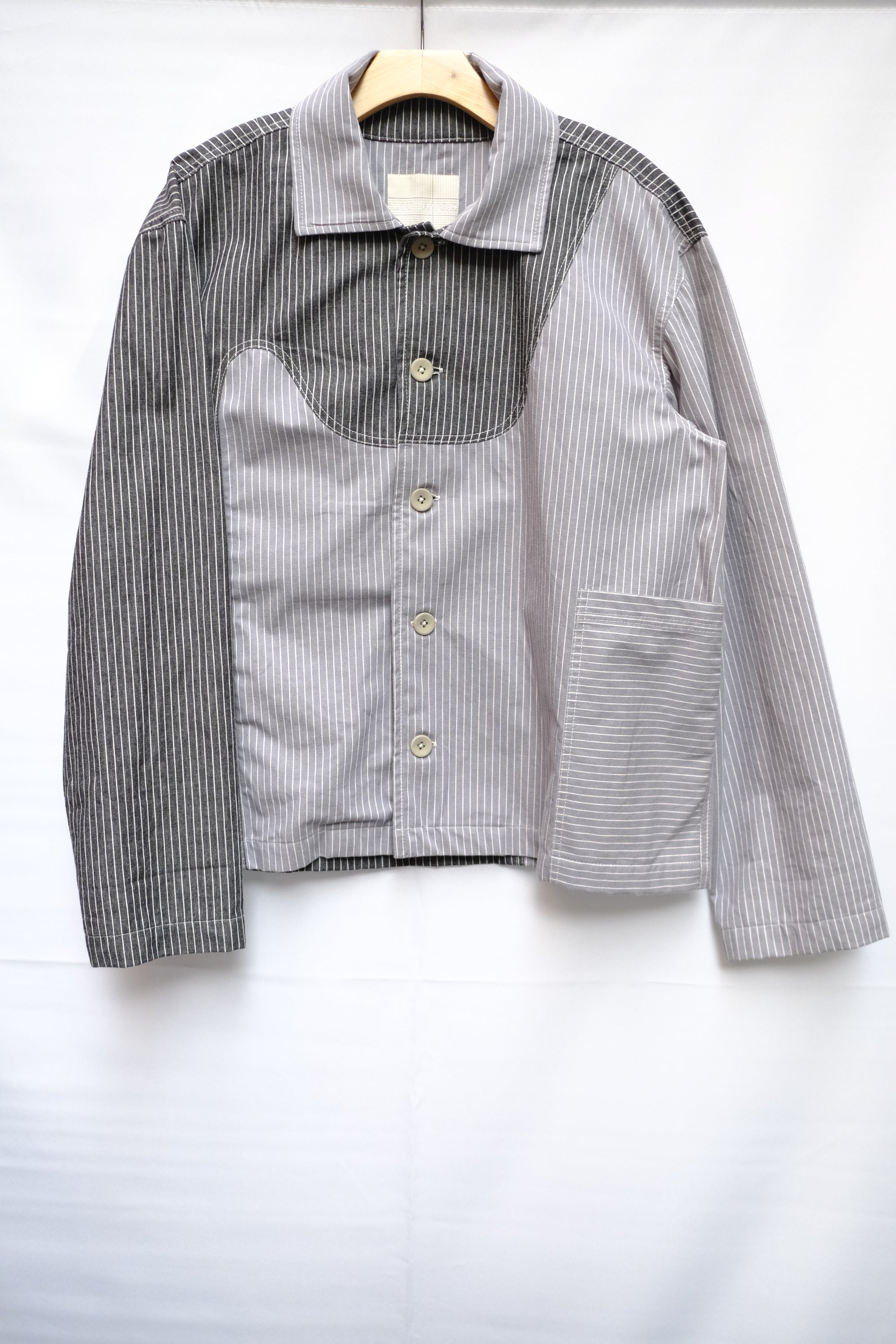 striped arc chore coat