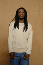 lounge sweater in oatmeal cotton & cashmere