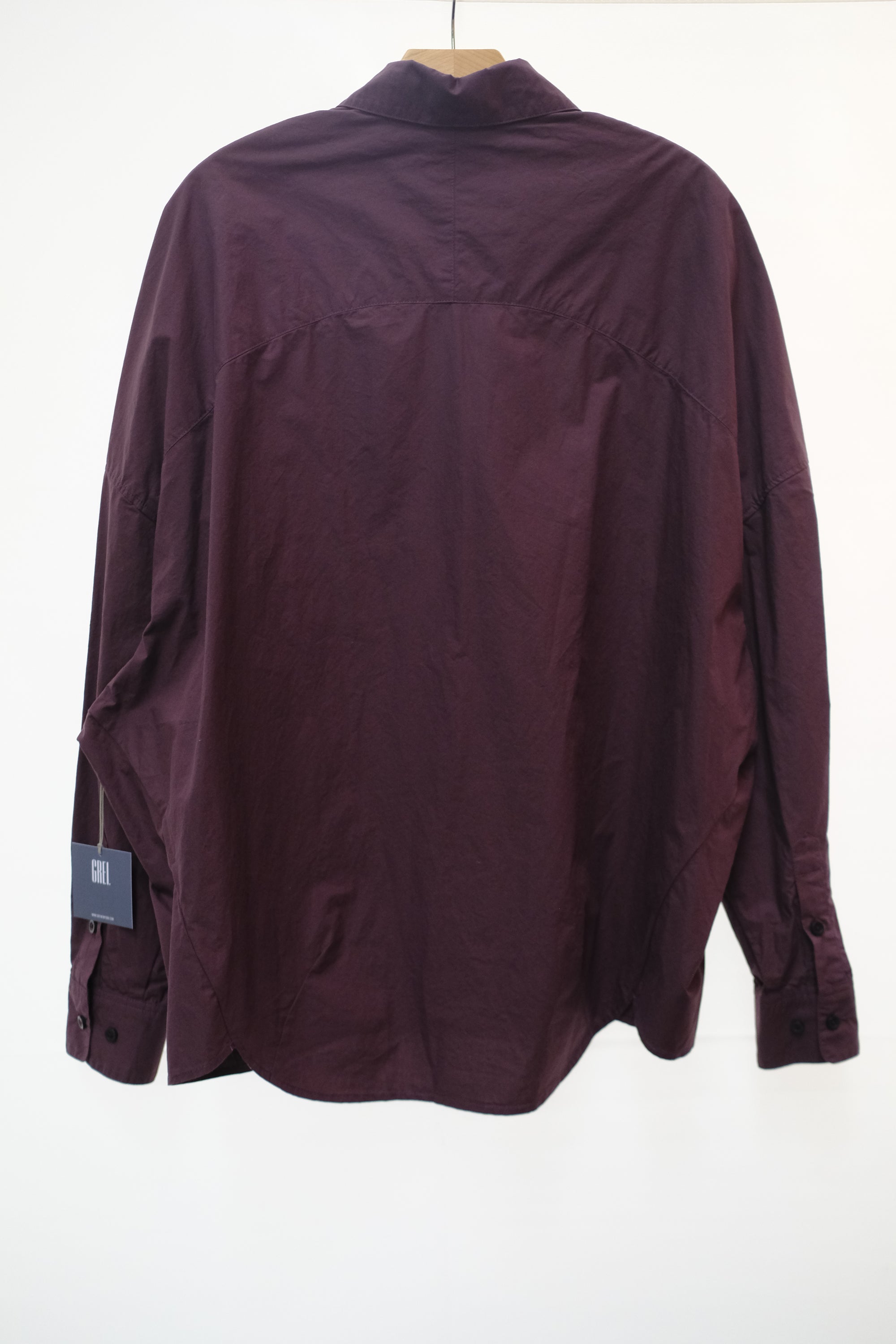 oversized IO shirt in black raspberry