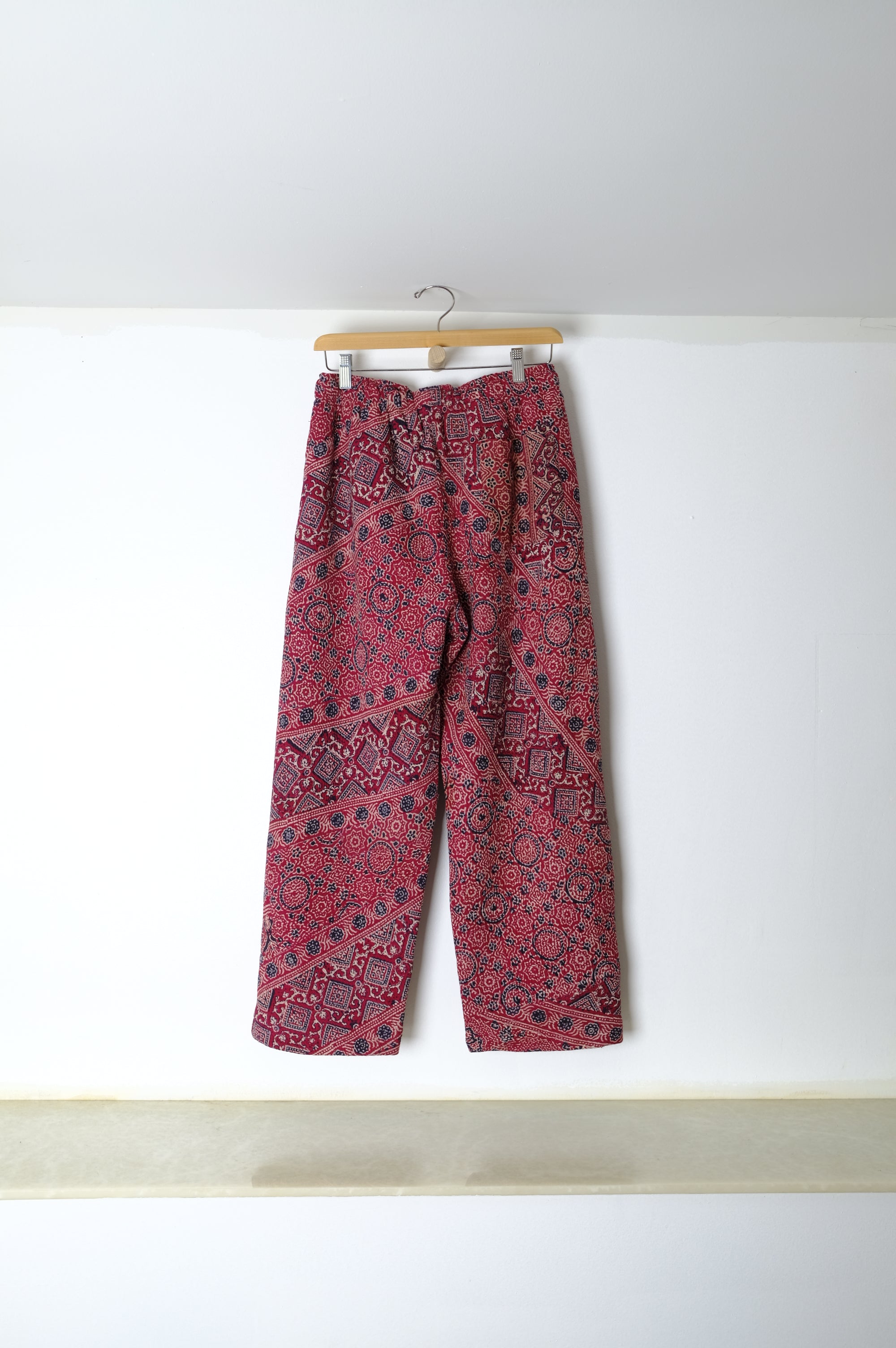 hand blocked quilt trousers