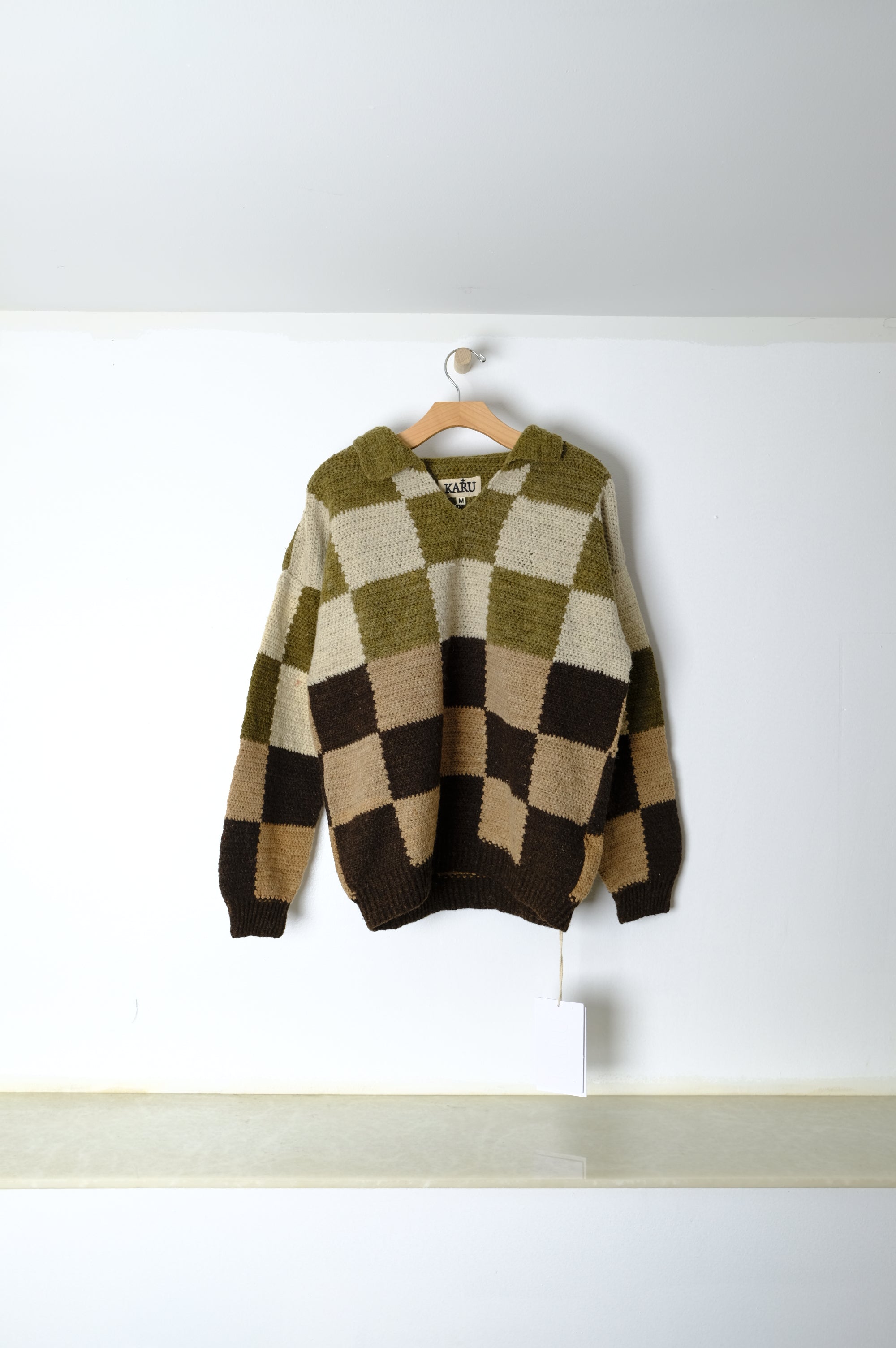 checkered rugby knit