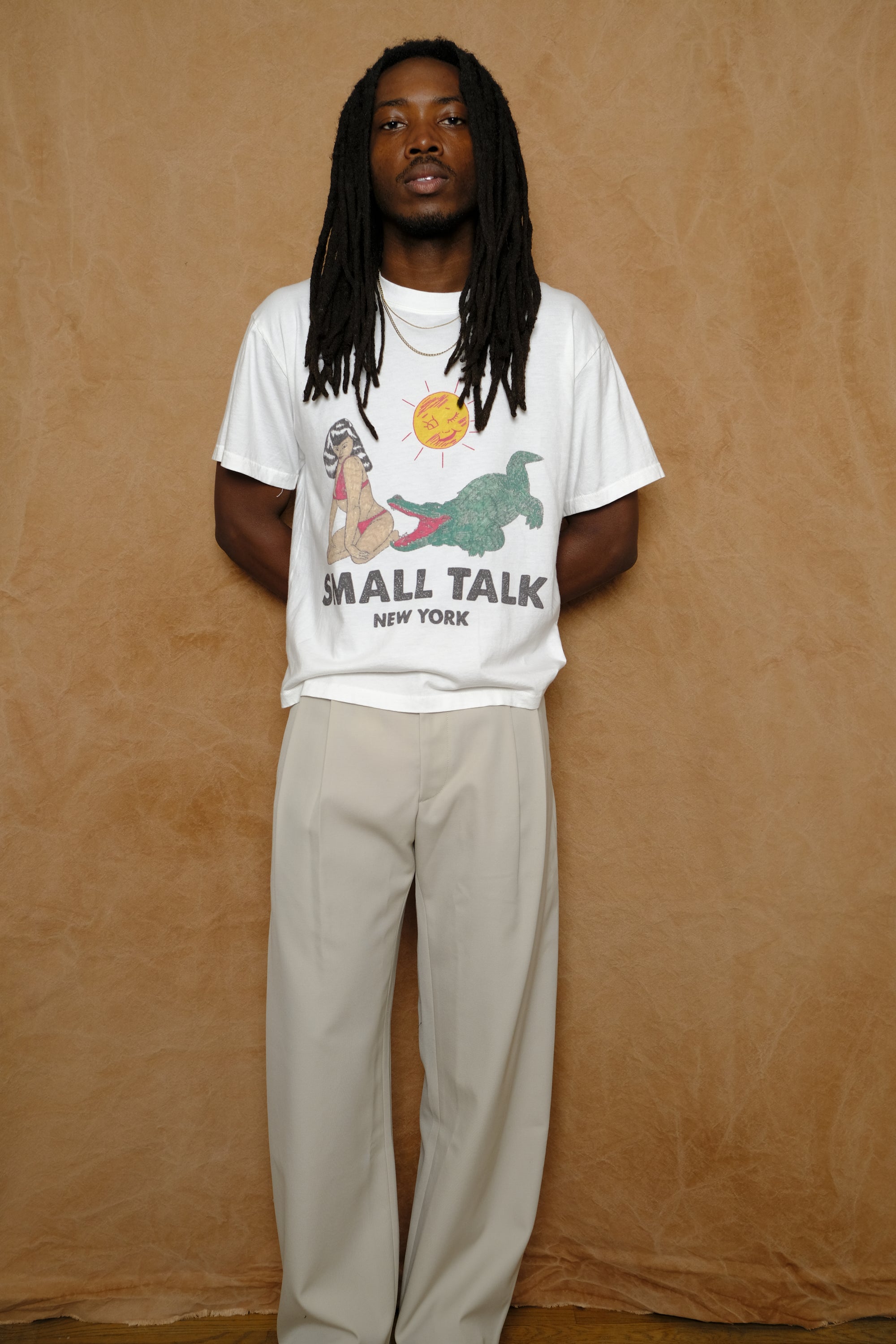 s/s tee in gator girl hand drawn jersey