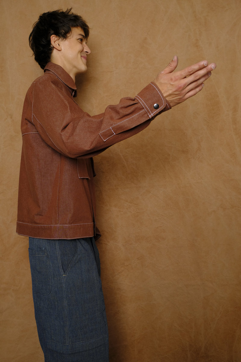 '75 london overshirt in stonewash denim