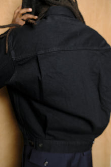 next man denim jacket "ow" in black