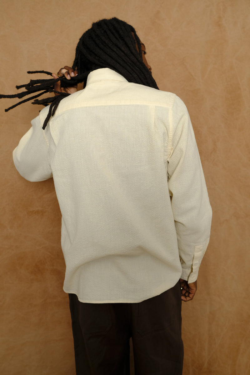 ecru seersucker pintor shirt