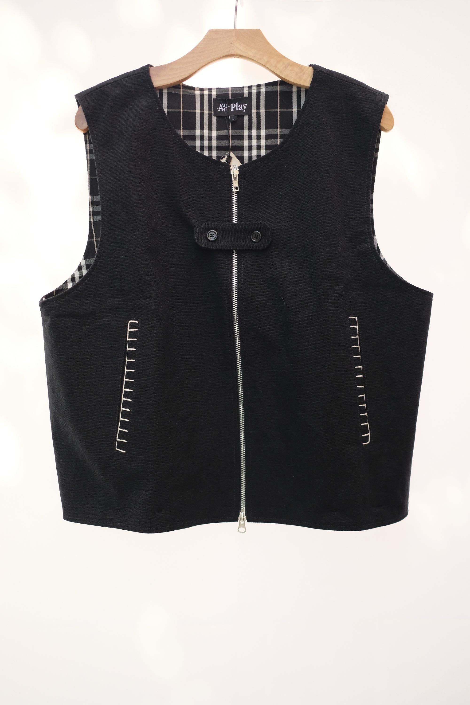 verrazzano vest in black