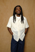 luis shirt in cream check