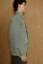 garment dyed cotton linen big pocket jacket