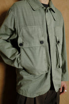 garment dyed cotton linen big pocket jacket