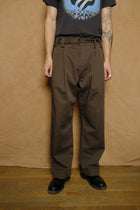 combed cotton belted chino pants