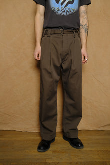 combed cotton belted chino pants