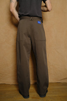 combed cotton belted chino pants