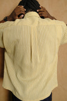 vintage fabric utility short sleeve shirt in yellow
