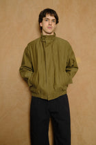 bomber jacket in olive cotton