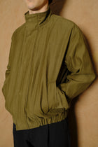 bomber jacket in olive cotton