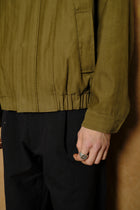bomber jacket in olive cotton