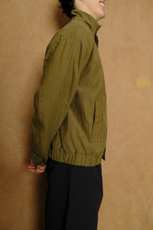 bomber jacket in olive cotton