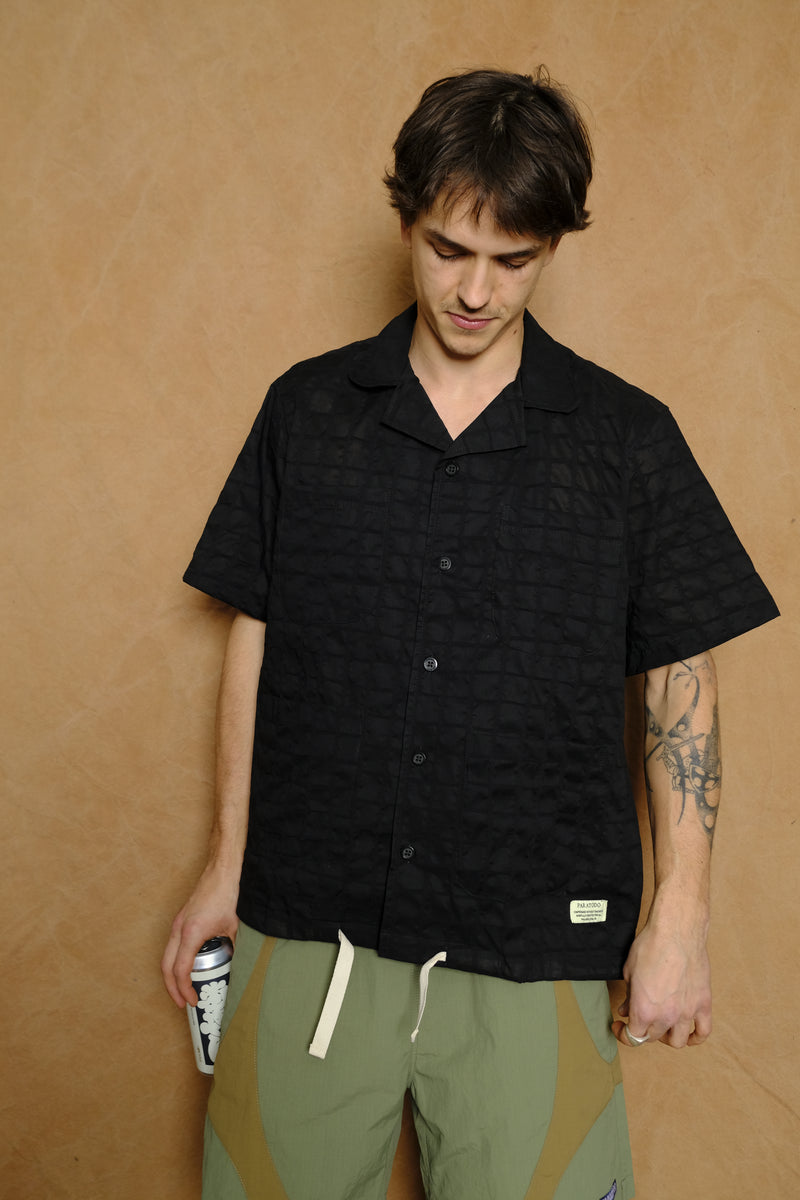 '72 segundo smock in black tortoise