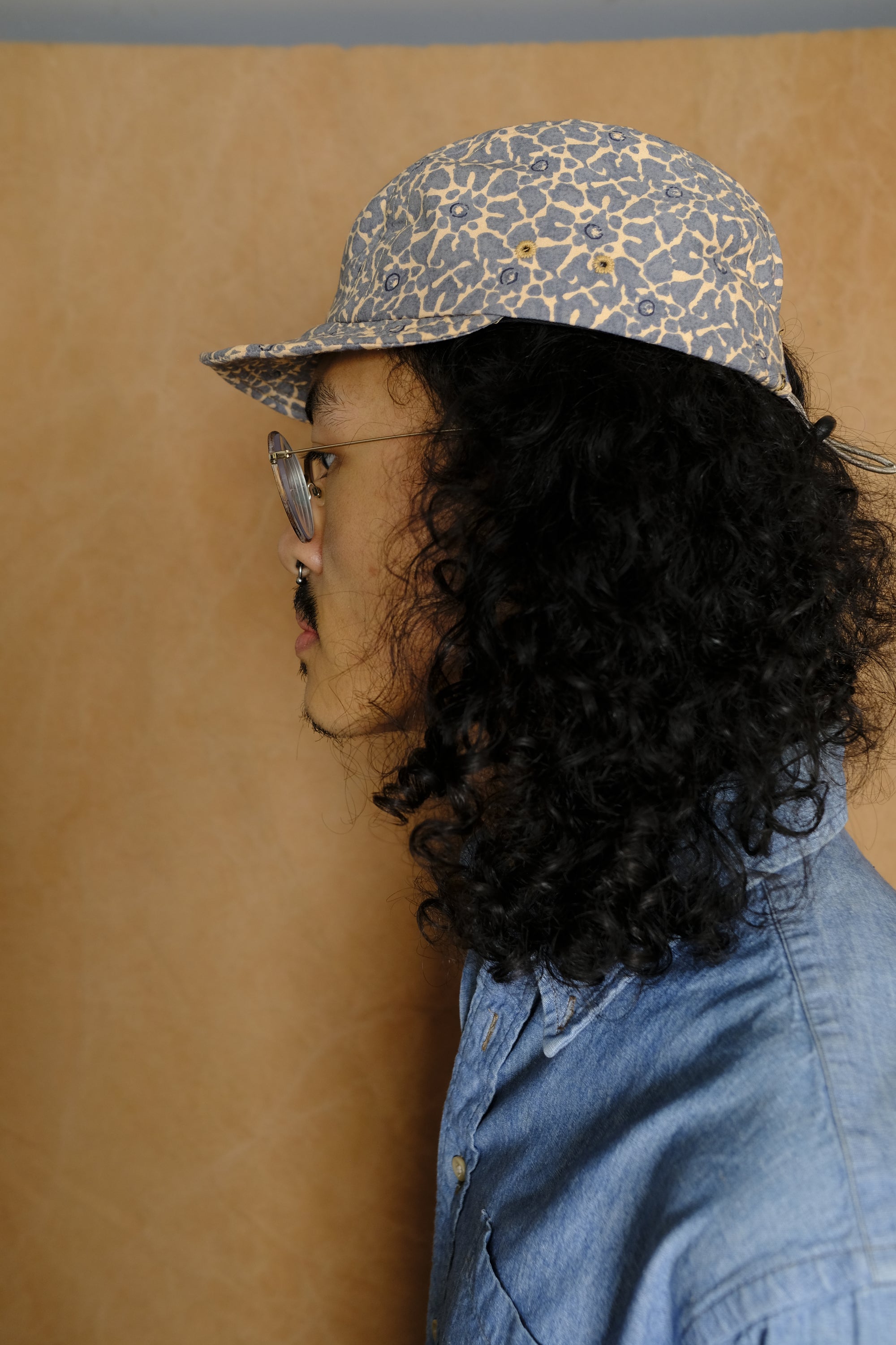 lo-fi runner cap in handblock floral