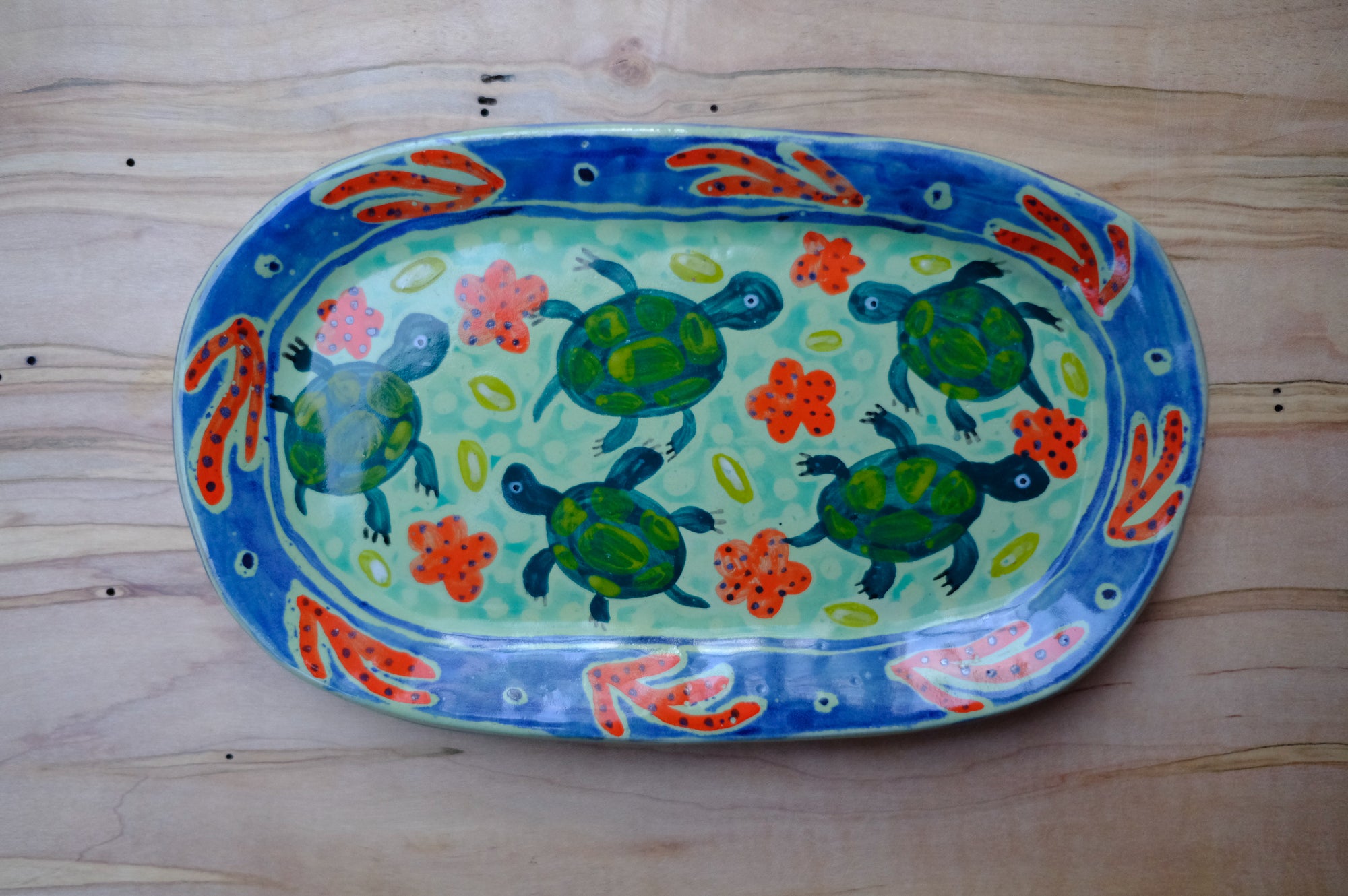 turtle oval plate