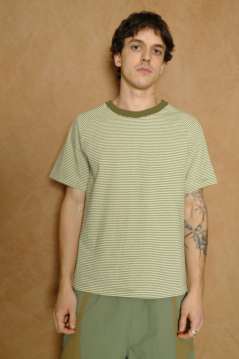 lo-fi tee in hunter stripe