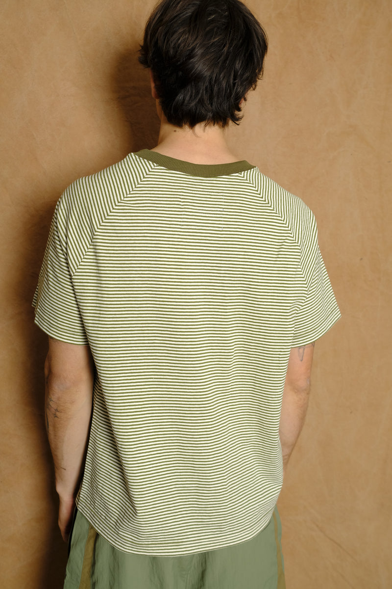 lo-fi tee in hunter stripe