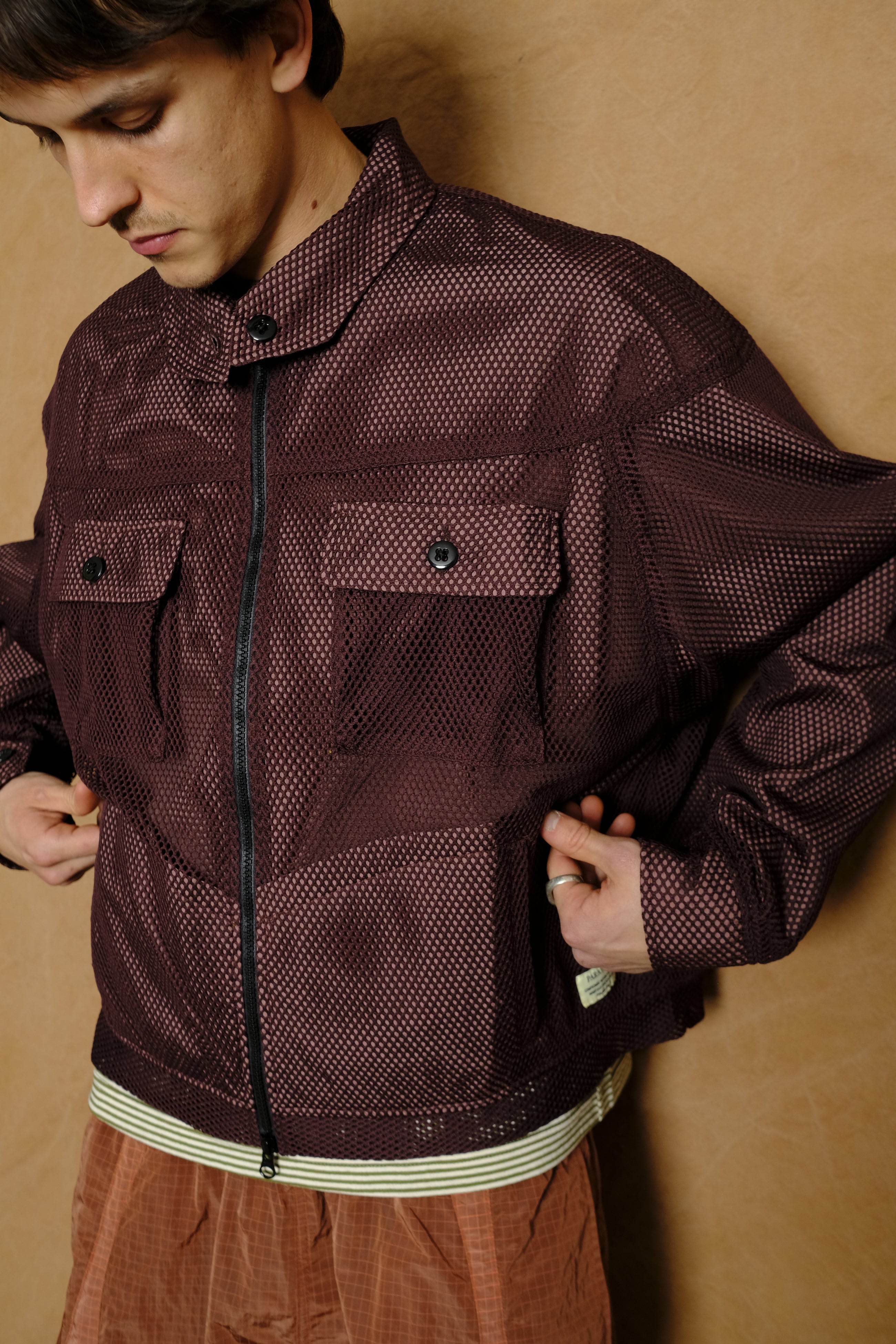 archetype jacket in night/oak mesh