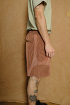 equis short in pomegranate/ruby