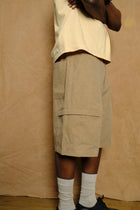 tae short in herringbone