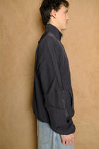 tuck kimono blouson in black