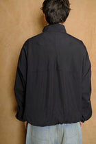 tuck kimono blouson in black