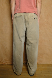 chino wide slacks in beige