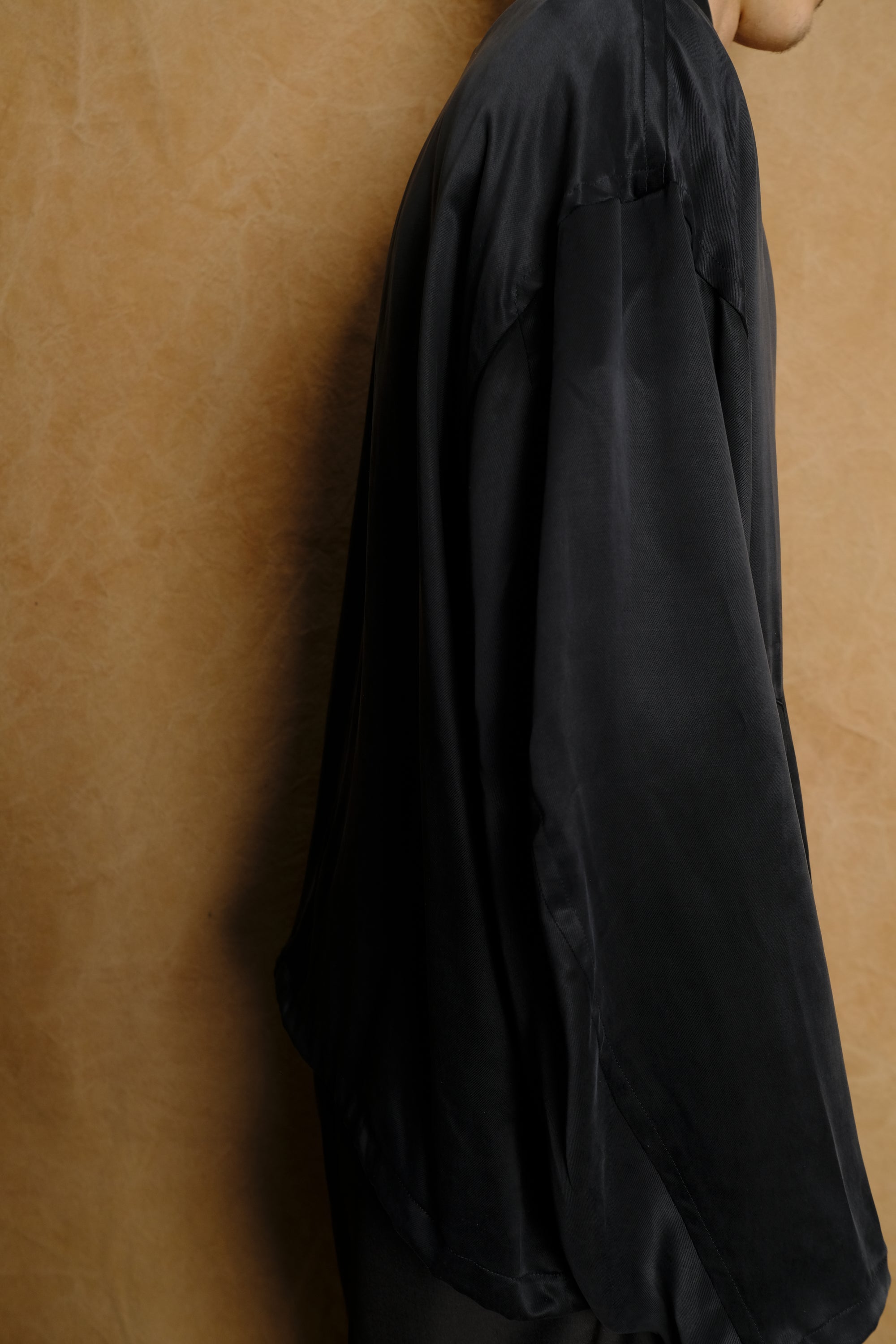 cupro drizzler jacket in black