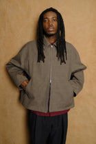 vintage canvas drizzler jacket in brown