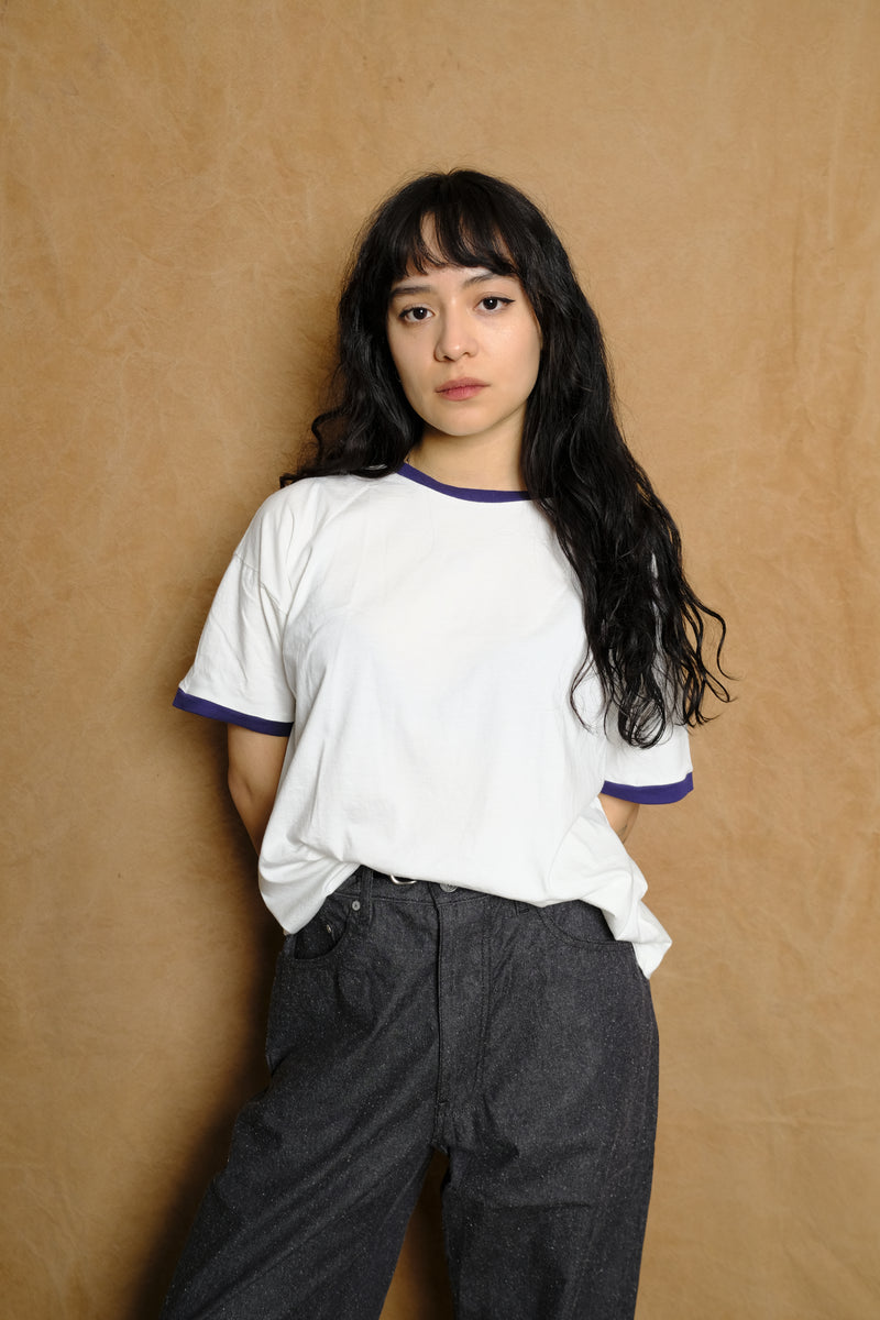 ringer tee in deep blue