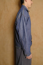 gypsy soul oversized jacket in dark rinse