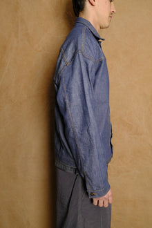 gypsy soul oversized jacket in dark rinse