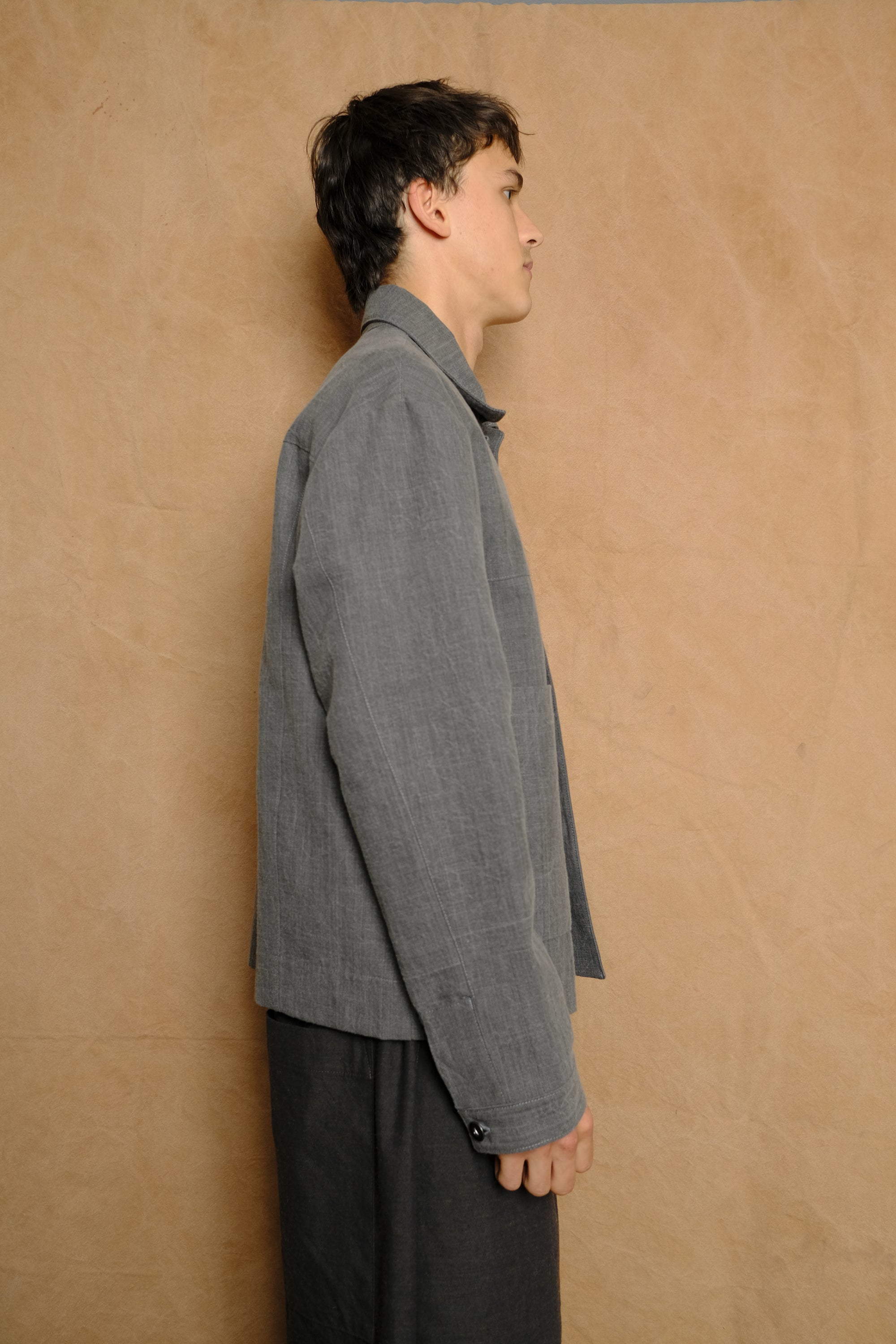 cafe jacket in sumi ink cotton