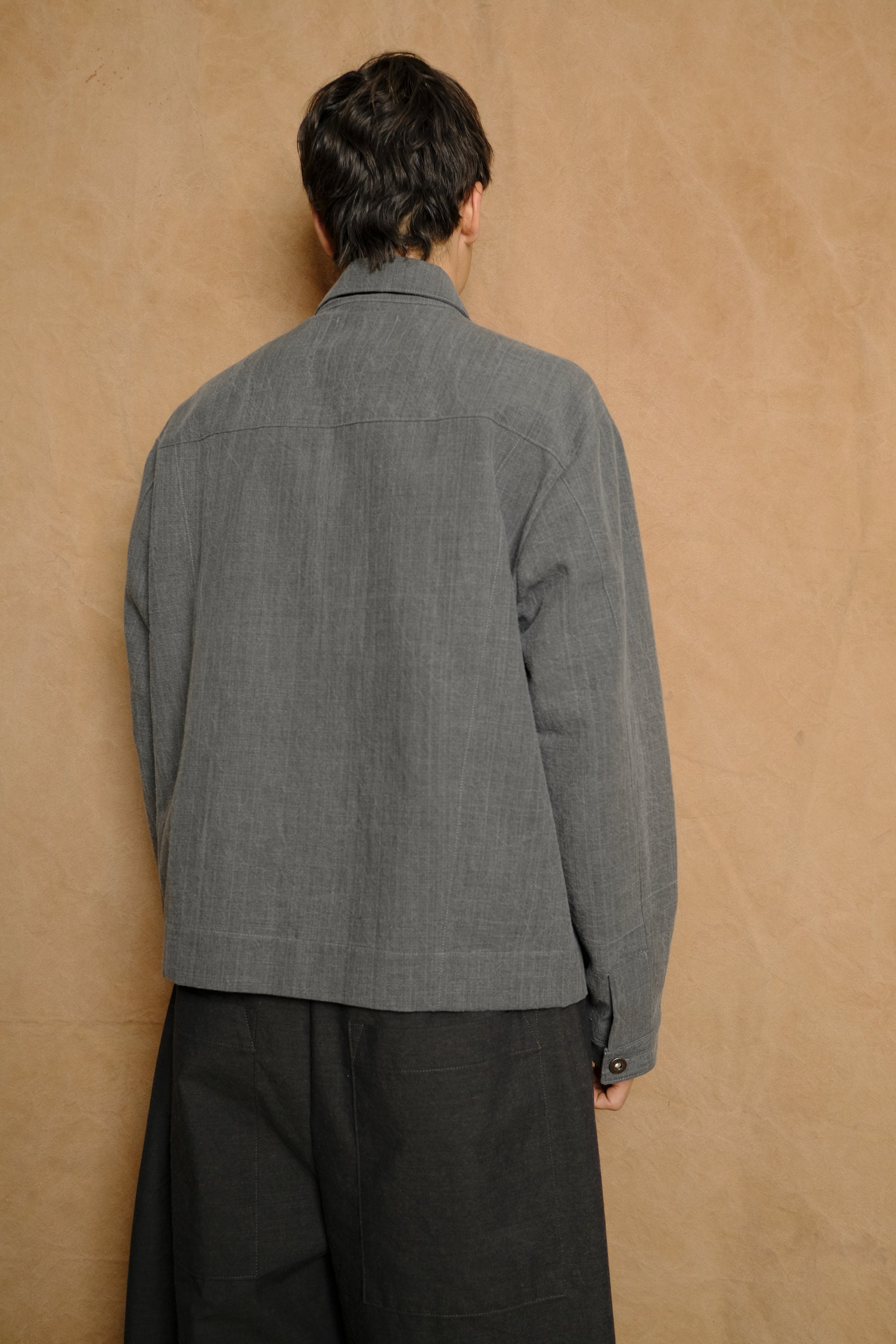 cafe jacket in sumi ink cotton